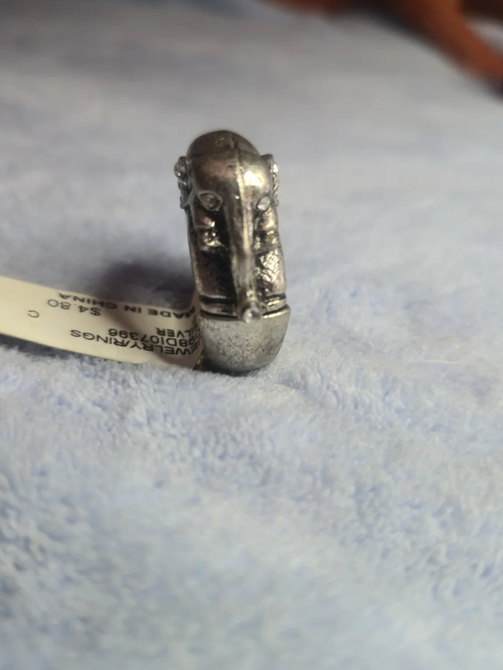 Silver Elephant Statement Ring - Men Accessories